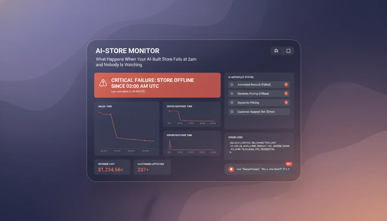 What Happens When Your AI-Built Store Fails at 2am and Nobody Is Watching