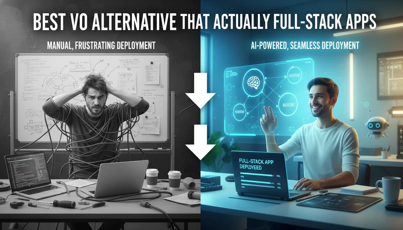 Best v0 Alternative That Actually Deploys Full-Stack Apps