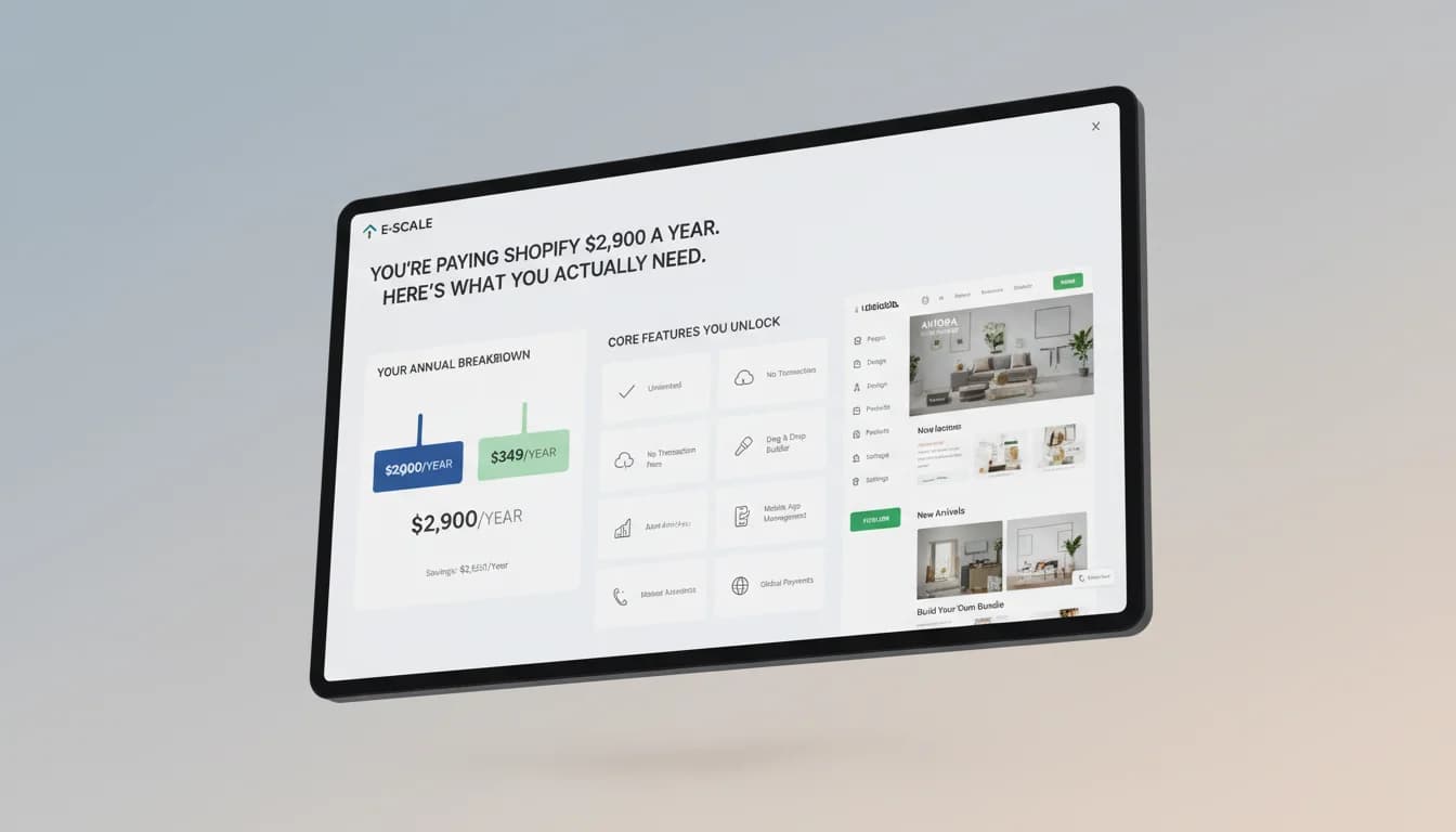 You're Paying Shopify $2,900 a Year. Here's What You Actually Need.